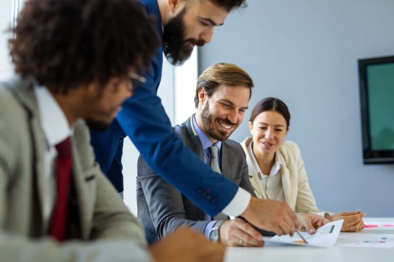 Corporate business team and managers in a meeting in office