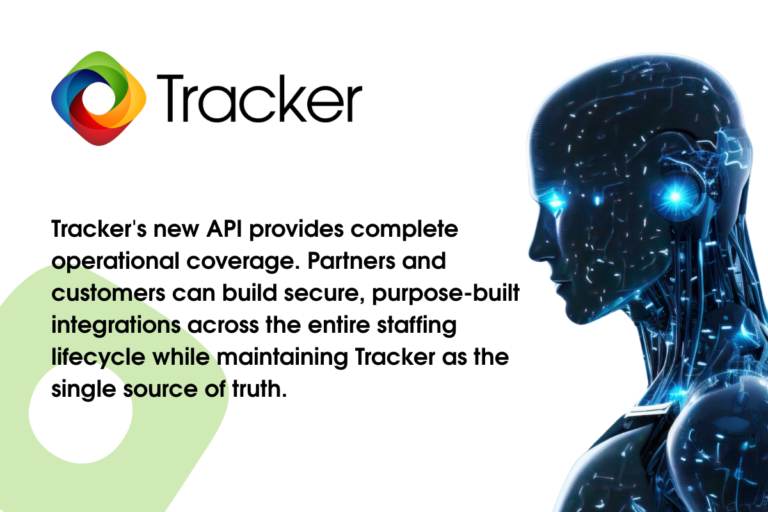 Tracker announcement with a digital human head: Tracker's new API provides complete operational coverage while keeping Tracker as the single source of truth