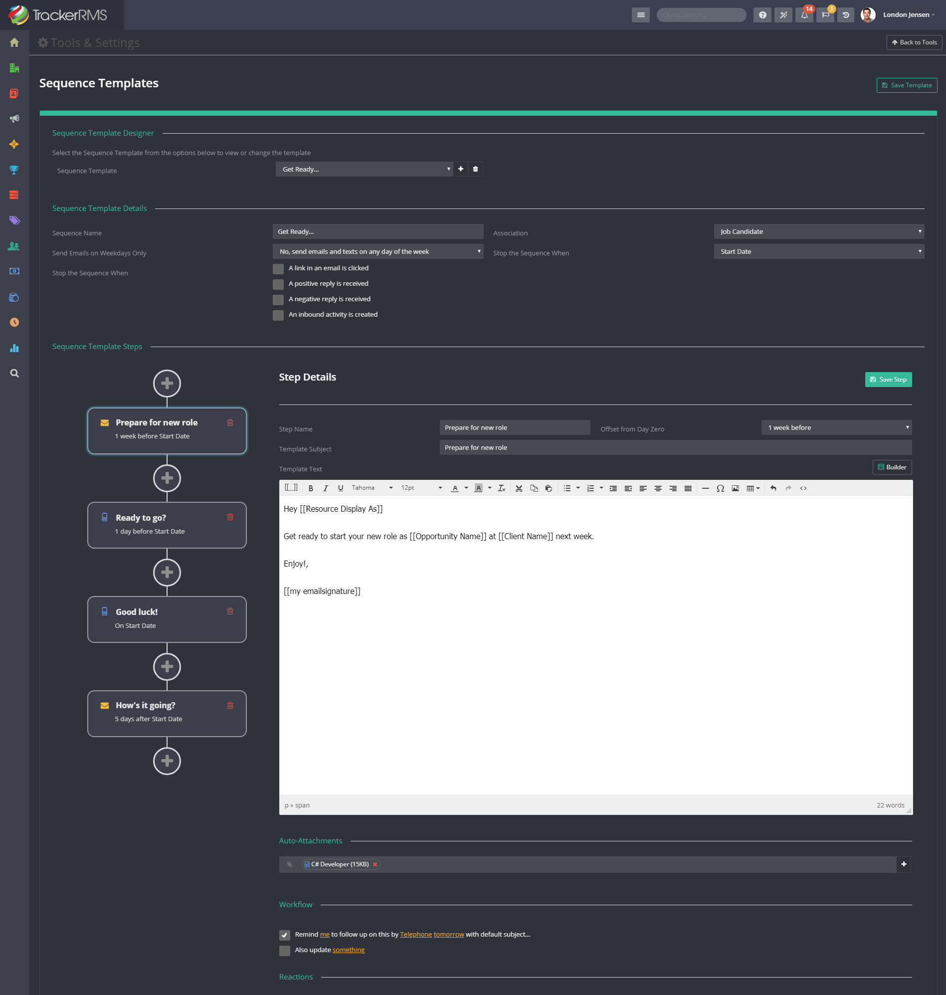 Screenshot of Tracker Sequences